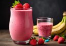 Batido de fresa, banano y sandía