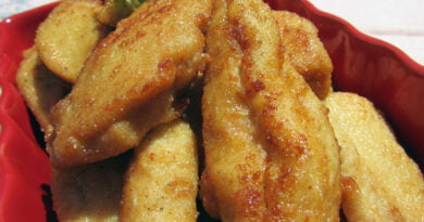 Pescado envuelto en huevo
