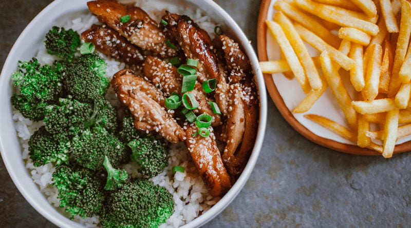 Pechuga de pollo, arroz y brócoli