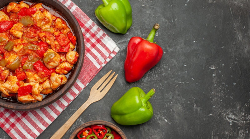 Pollo con chile pimiento